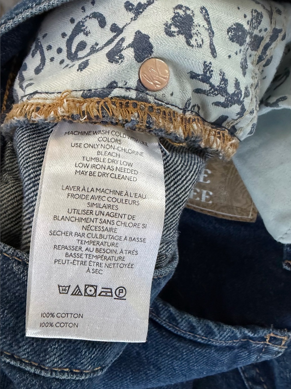 We The Free Tinsley Baggy High Rise Jeans in Blue, Size 28 - Picture 9 of 15